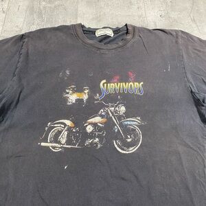 90s Vintage Survivors Wolf Biker Tee Shirt